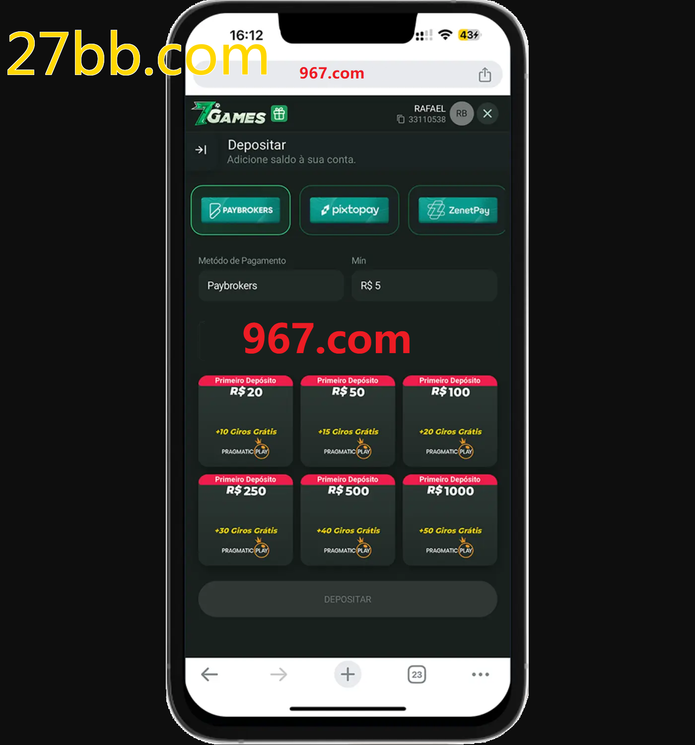 Baixe o aplicativo 27bb.com para jogar a qualquer momento